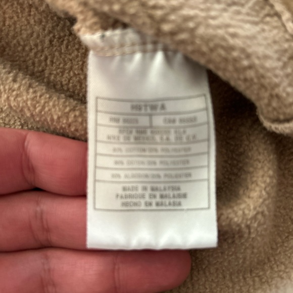 VINTAGE NIKE SPELL OUT QUARTER ZIP BEIGE SWEATSHIRT - Picture 7 of 7